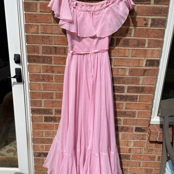 Fabulous 70’s Pink Vintage Prom Dress - Picture 2 of 8